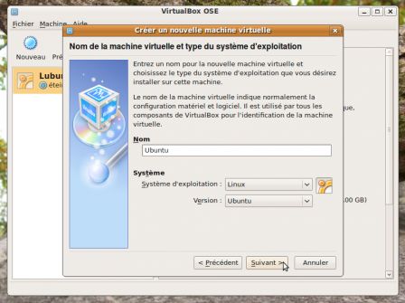 Création d'une VM sous VirtualBox